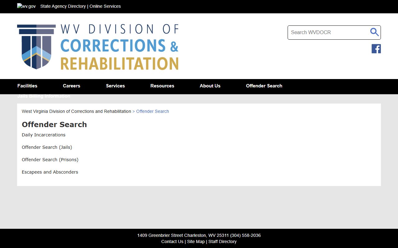 Wyoming County jail mugshots WV DCR offender search hub